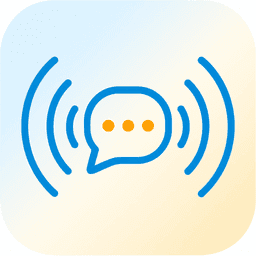 Speech bubble icon with sound waves representing voice replies